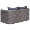 vidaXL Salon de jardin 8 pcs avec coussins r&eacute;sine tress&eacute;e gris