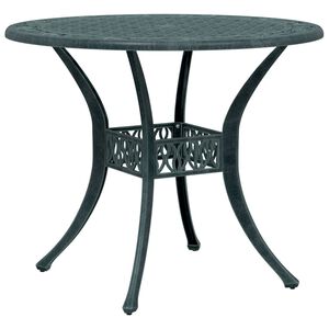 vidaXL Table de jardin vert &Oslash;90x75 cm aluminium coul&eacute;