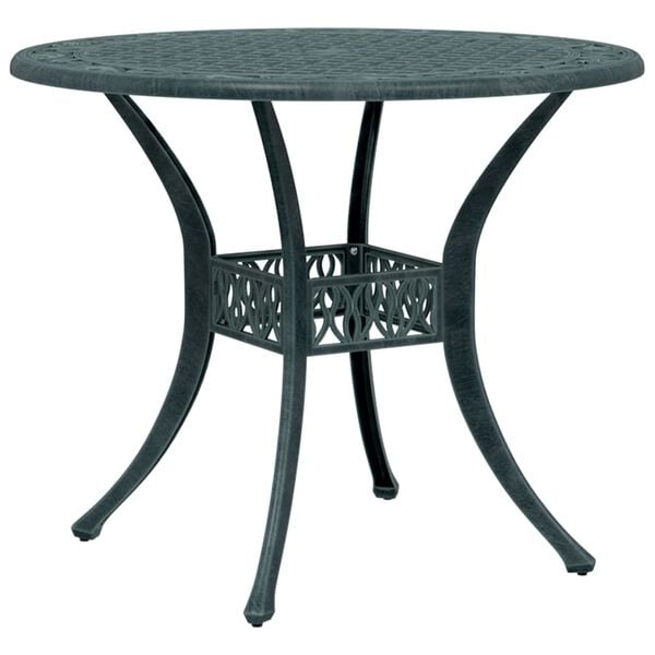 vidaXL Table de jardin vert &Oslash;90x75 cm aluminium coul&eacute;