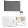 vidaXL Meuble TV Blanc brillant 80x31,5x36 cm Bois d'ingénierie