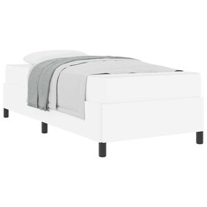 vidaXL Cadre de lit avec matelas Blanc 80 x 200 cm tissu