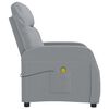 vidaXL Fauteuil de massage Gris clair Tissu
