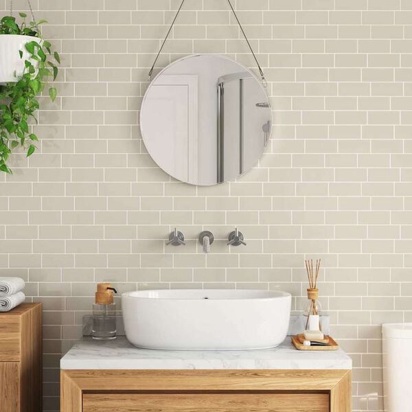 vidaXL Carreau de métro 10 pcs Beige 29.4 x 21.4 cm