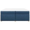 vidaXL Sommier &agrave; lattes de lit avec matelas Bleu 200x200 cm Tissu