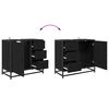 vidaXL Ensemble de mobilier de salle de bain 2 pcs Ch&ecirc;ne noir