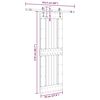 vidaXL Porte coulissante et kit de quincaillerie 70x210 cm pin massif