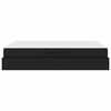 vidaXL Lit avec rangement et matelas avec matelas 2 pcs Noir Cuir