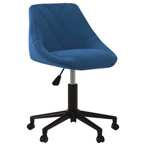 vidaXL Chaise pivotante de salle &agrave; manger Bleu Velours
