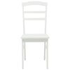 vidaXL Chaise de salle &agrave; manger 2 pcs Blanc Bois de Caoutchouc Massif
