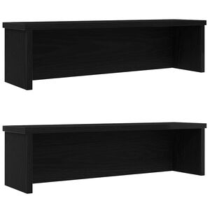 VidaXL &Eacute;tag&egrave;res de cuisine empilables 2 pcs noir 60x15x16 cm