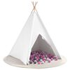 vidaXL Tente tipi Blanc 120 x 120 x 150 cm Tissu, Plastique