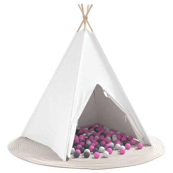 vidaXL Tente tipi Blanc 120 x 120 x 150 cm Tissu, Plastique