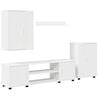 vidaXL Ensemble meuble TV Montage mural 4 pcs Blanc Bois d'ing&eacute;nierie
