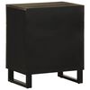 vidaXL Table de chevet noir 50x33x60 cm bois de manguier massif