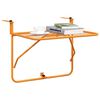vidaXL Table de balcon Jaune 60x40 cm Acier