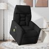 vidaXL Fauteuil inclinable de massage &eacute;lectrique noir tissu microfibre