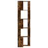 vidaXL Biblioth&egrave;que d'angle &agrave; 5 niveaux ch&ecirc;ne fum&eacute; bois d'ing&eacute;nierie
