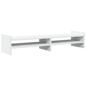 vidaXL Support de moniteur blanc 100x27x20 cm bois d'ing&eacute;nierie