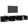 vidaXL Ensemble de meuble TV mural 3 pcs Ch&ecirc;ne noir 80 x 34,5 x 40 cm