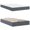 vidaXL Cadre de lit avec matelas avec matelas 2 pcs Gris Fonc&eacute; Velours