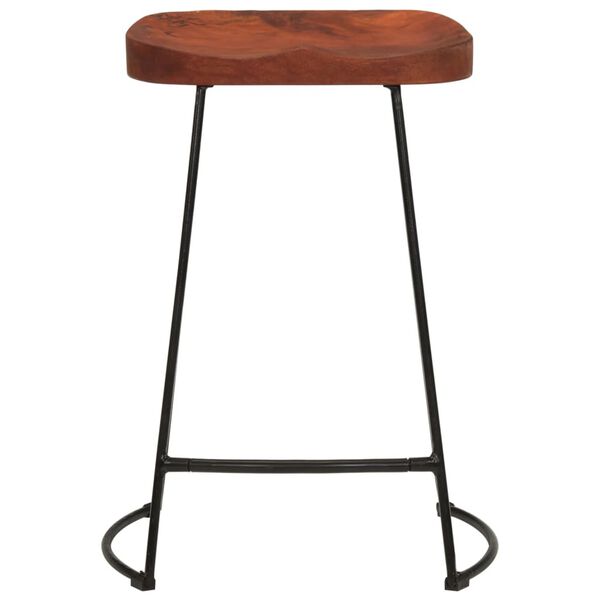 vidaXL Tabourets de bar Gavin lot de 2 45x40x63cm bois massif manguier