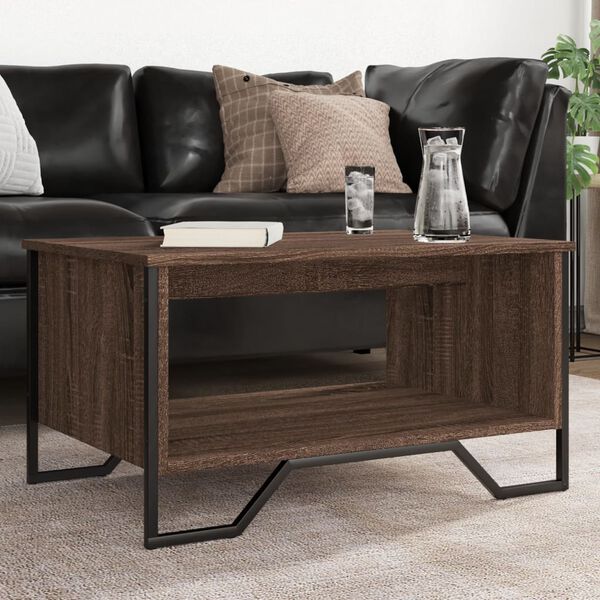 vidaXL Table basse chêne marron 75x51x40 cm bois d'ingénierie