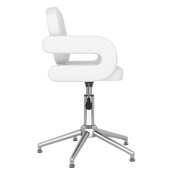 vidaXL Chaises pivotantes &agrave; manger lot de 4 blanc similicuir