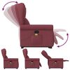 vidaXL Fauteuil inclinable de massage Rouge bordeaux Tissu