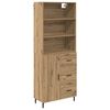 vidaXL Haut Armoire 2 pc Ch&ecirc;ne artisanal 69,5 x 32,5 x 180 cm