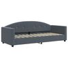 vidaXL Lit de jour avec gigogne et matelas gris foncé 80x200cm velours