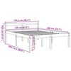 vidaXL Lit pour personne &acirc;g&eacute;e sans matelas 120x200 cm bois pin massif