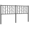 vidaXL T&ecirc;te de lit de remplacement m&eacute;tal noir 160 cm