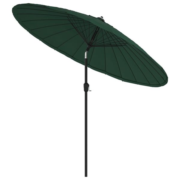 vidaXL Parasol d'ext&eacute;rieur avec m&acirc;t en aluminium 270 cm Vert