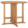 vidaXL Table &agrave; d&icirc;ner pliable de jardin &Oslash;90x75 cm Bois de teck solide