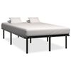vidaXL Cadre de lit sans matelas noir m&eacute;tal 140x200 cm