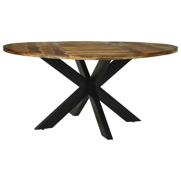 vidaXL Table de salle &agrave; manger 160 x 160 x 76 cm Bois d'acacia massif