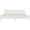 vidaXL Cadre de lit sans matelas blanc 200x200 cm bois massif de pin