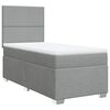 vidaXL Sommier &agrave; lattes de lit avec matelas Gris clair 100x200cm Tissu