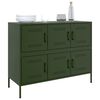 vidaXL Buffet vert olive 100,5x39x79 cm acier