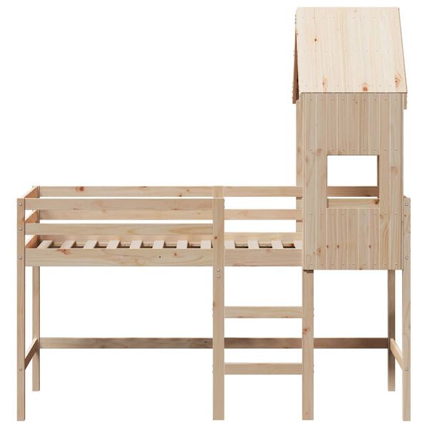 vidaXL Lit superposé avec échelle et toit sans matelas 90x190 cm