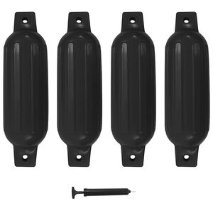 vidaXL Pare-choc de bateau 4 pcs noir 41x11,5 cm PVC