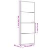 vidaXL Porte intérieure mince noir 76x201,5 cm verre trempé aluminium