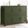 vidaXL Buffet vert olive 100,5x39x72 cm acier