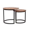 LABEL51 Ensemble de 2 tables basses Frisk bois/noir