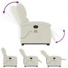vidaXL Fauteuil de massage inclinable Cr&egrave;me Velours