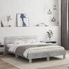 vidaXL Cadre de lit sans matelas gris b&eacute;ton 140x190 cm