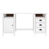 vidaXL Bureau Hill Blanc 150x50x74 cm Bois de pin solide