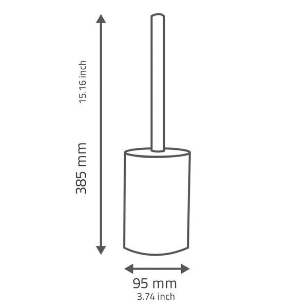 RIDDER Brosse de toilette avec support Brique Anthracite