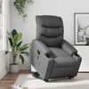 vidaXL Fauteuil inclinable de massage Gris Similicuir