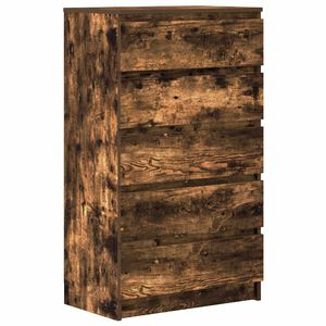vidaXL Commode Ch&ecirc;ne fum&eacute; 60x36x103 cm Bois d'ing&eacute;nierie